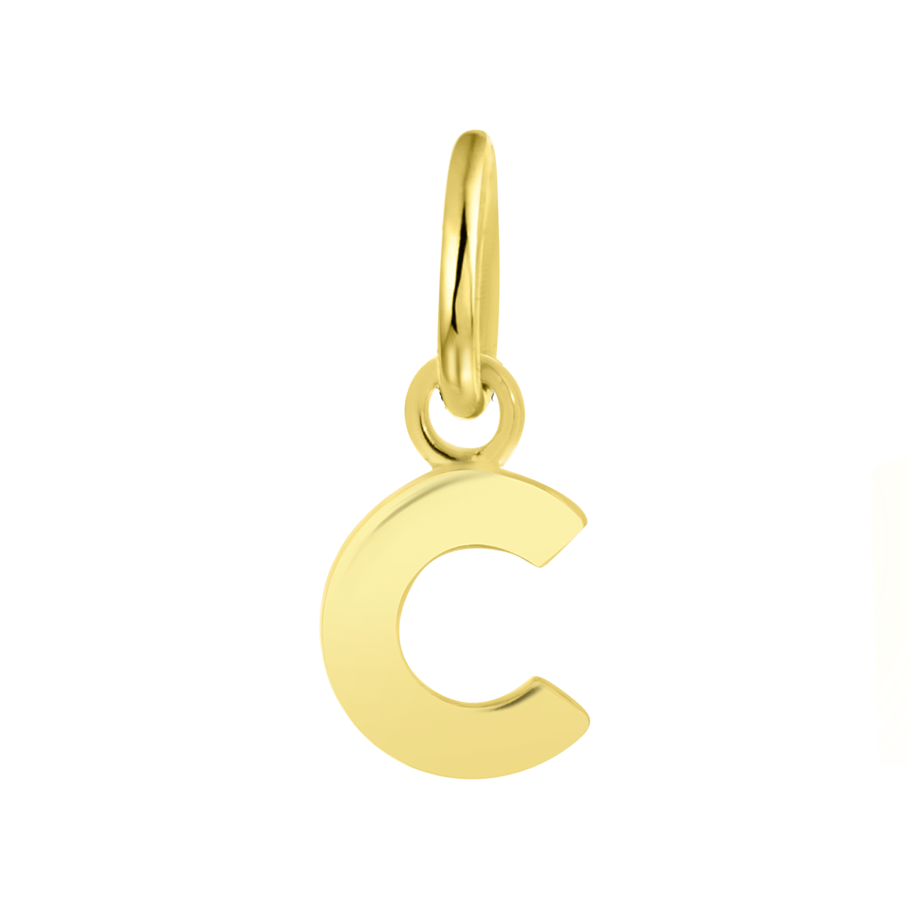 Zilveren goldplated letterhanger voor dames