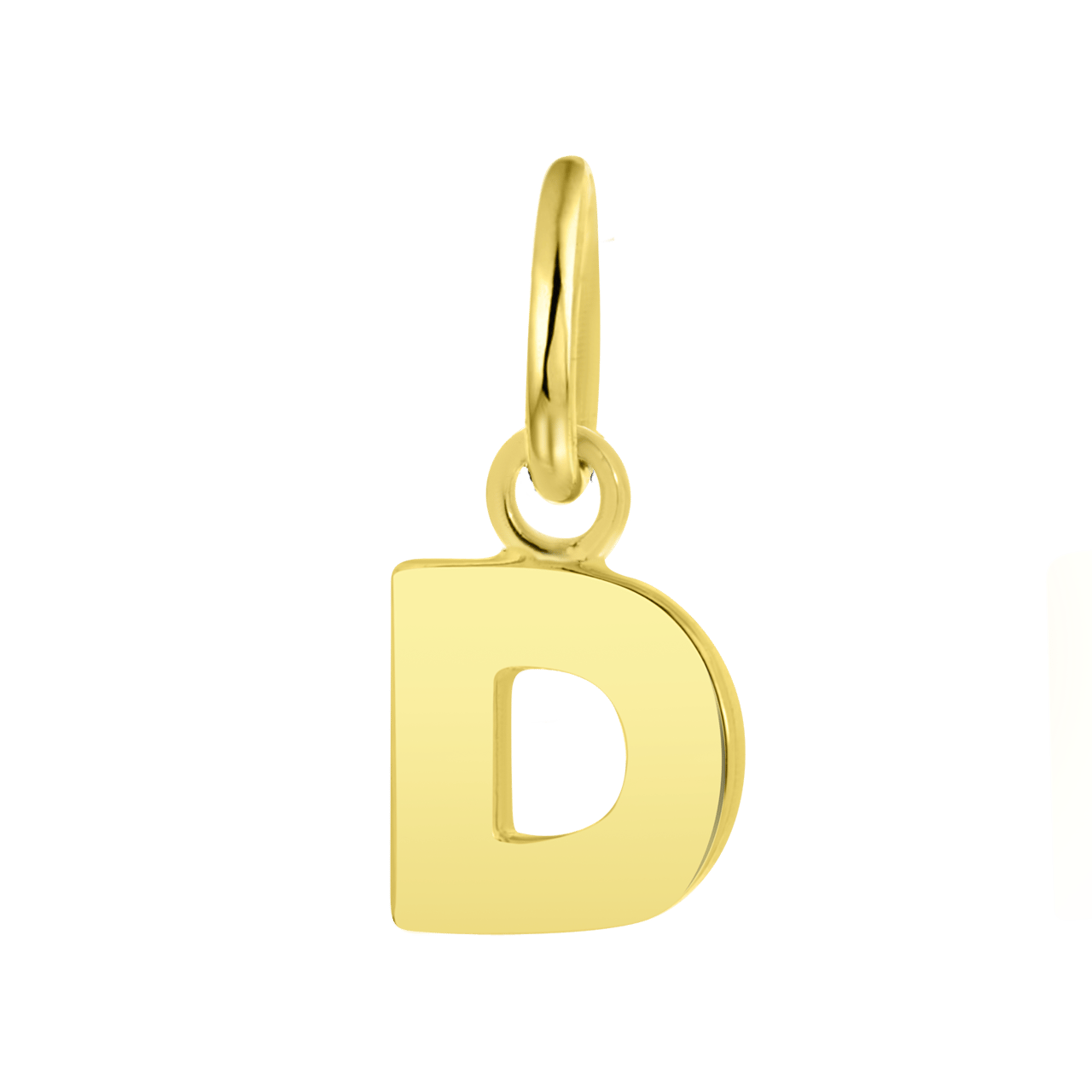 Zilveren goldplated letterhanger voor dames