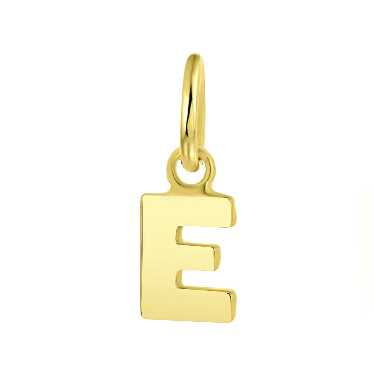 Zilveren goldplated letterhanger voor dames