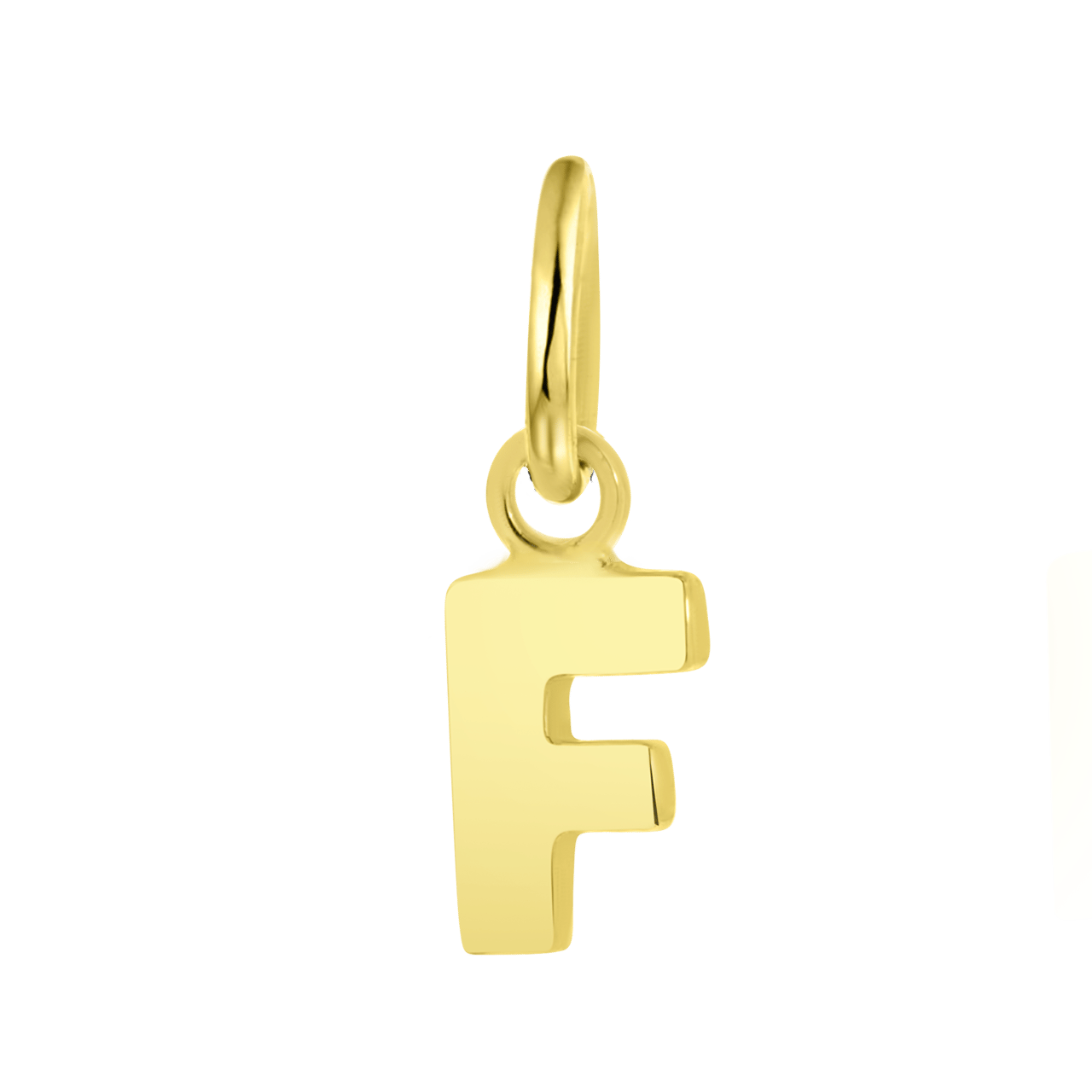 Zilveren goldplated letterhanger voor dames