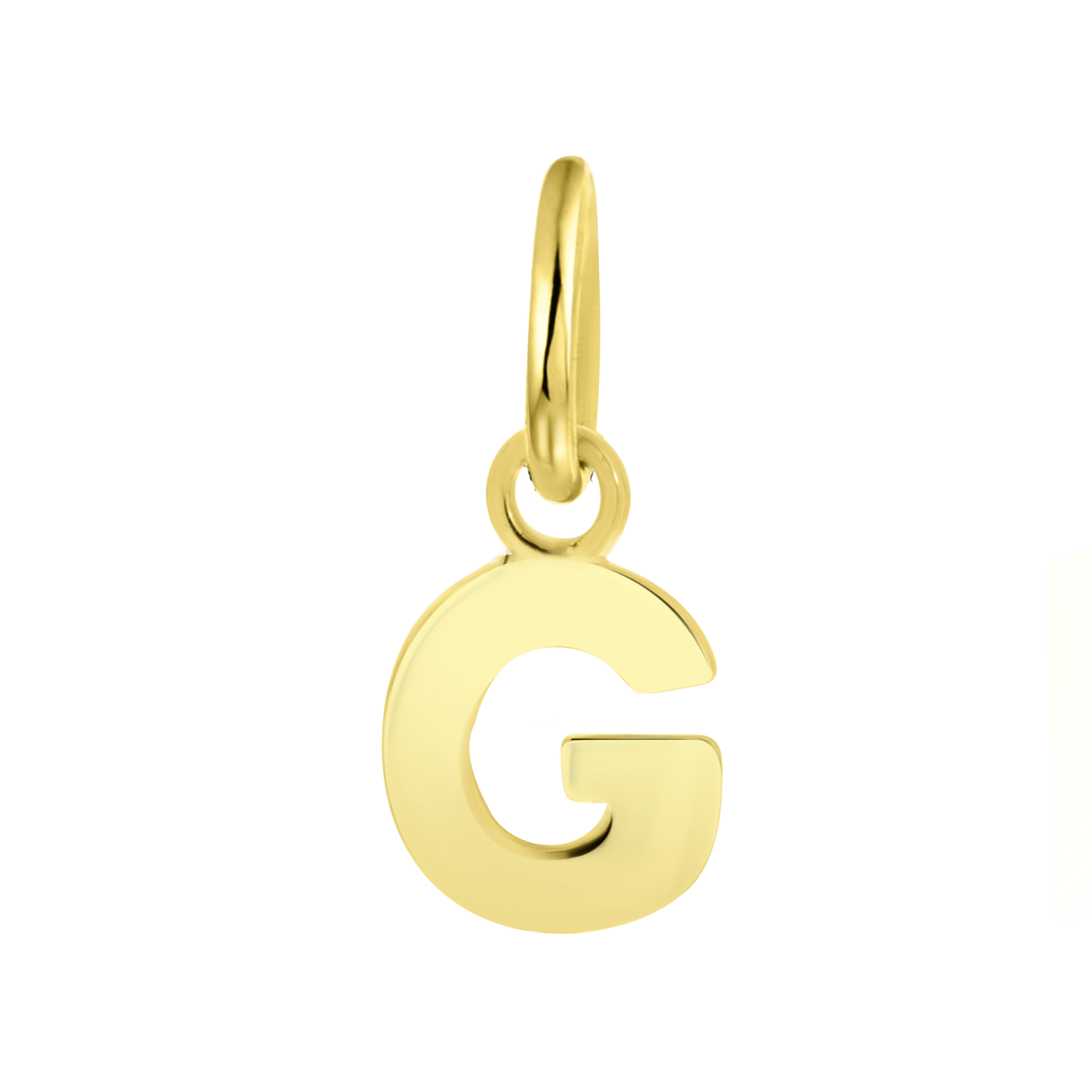 Zilveren goldplated letterhanger voor dames