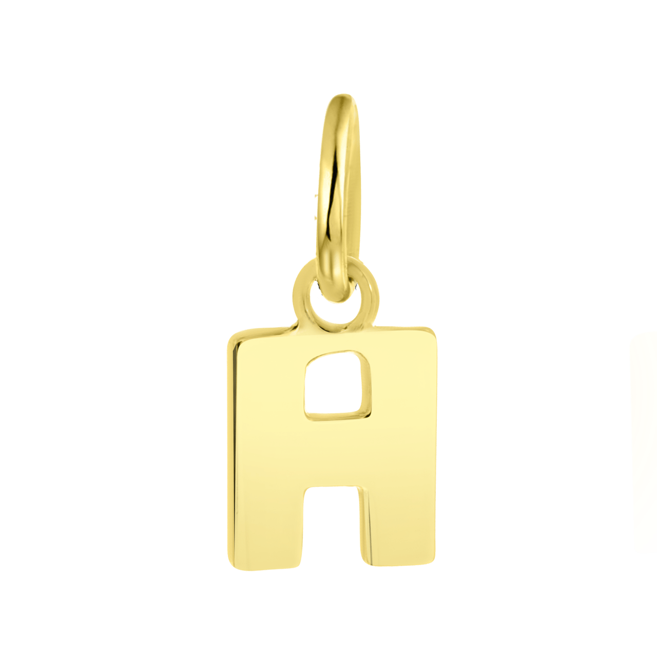 Zilveren goldplated letterhanger voor dames
