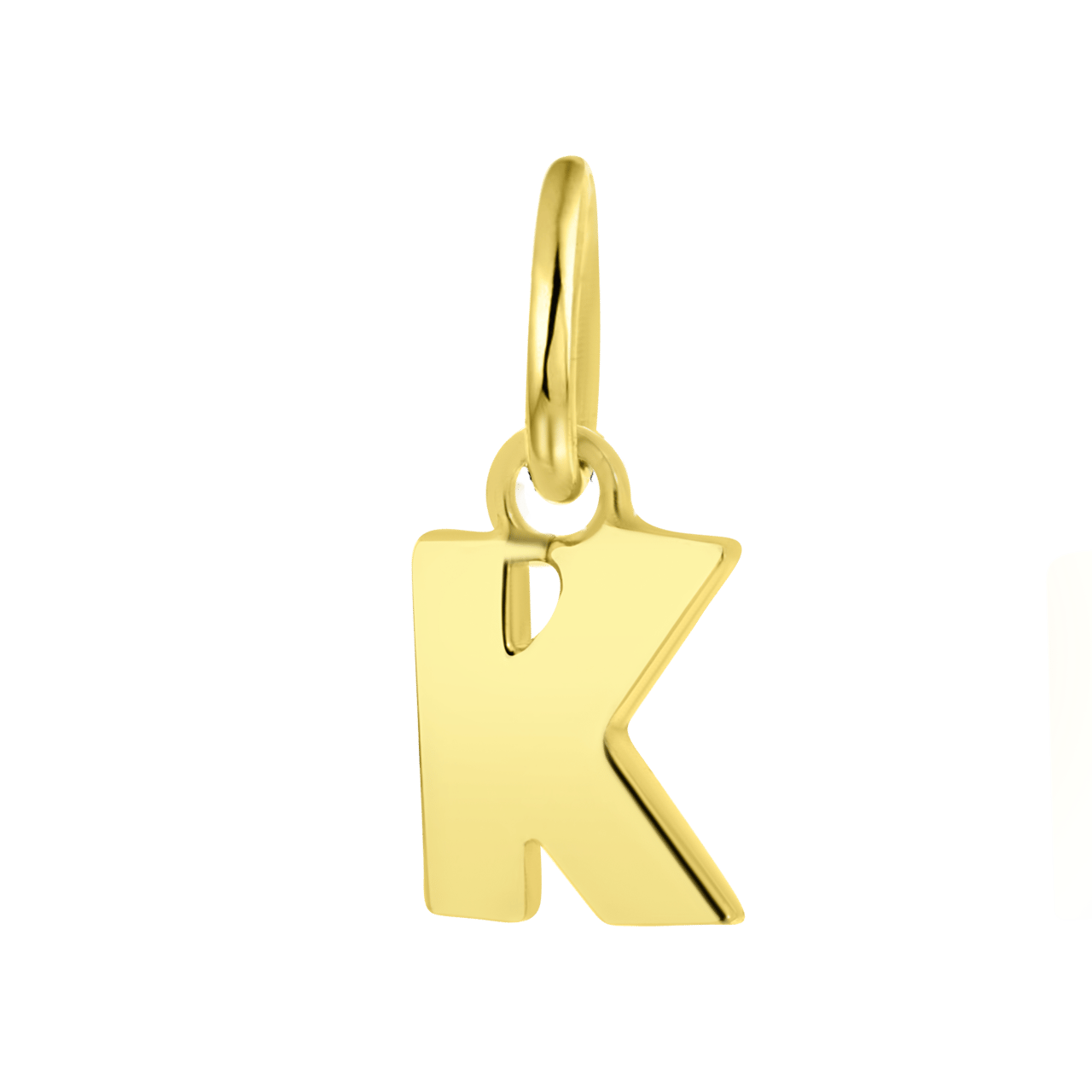 Zilveren goldplated letterhanger voor dames