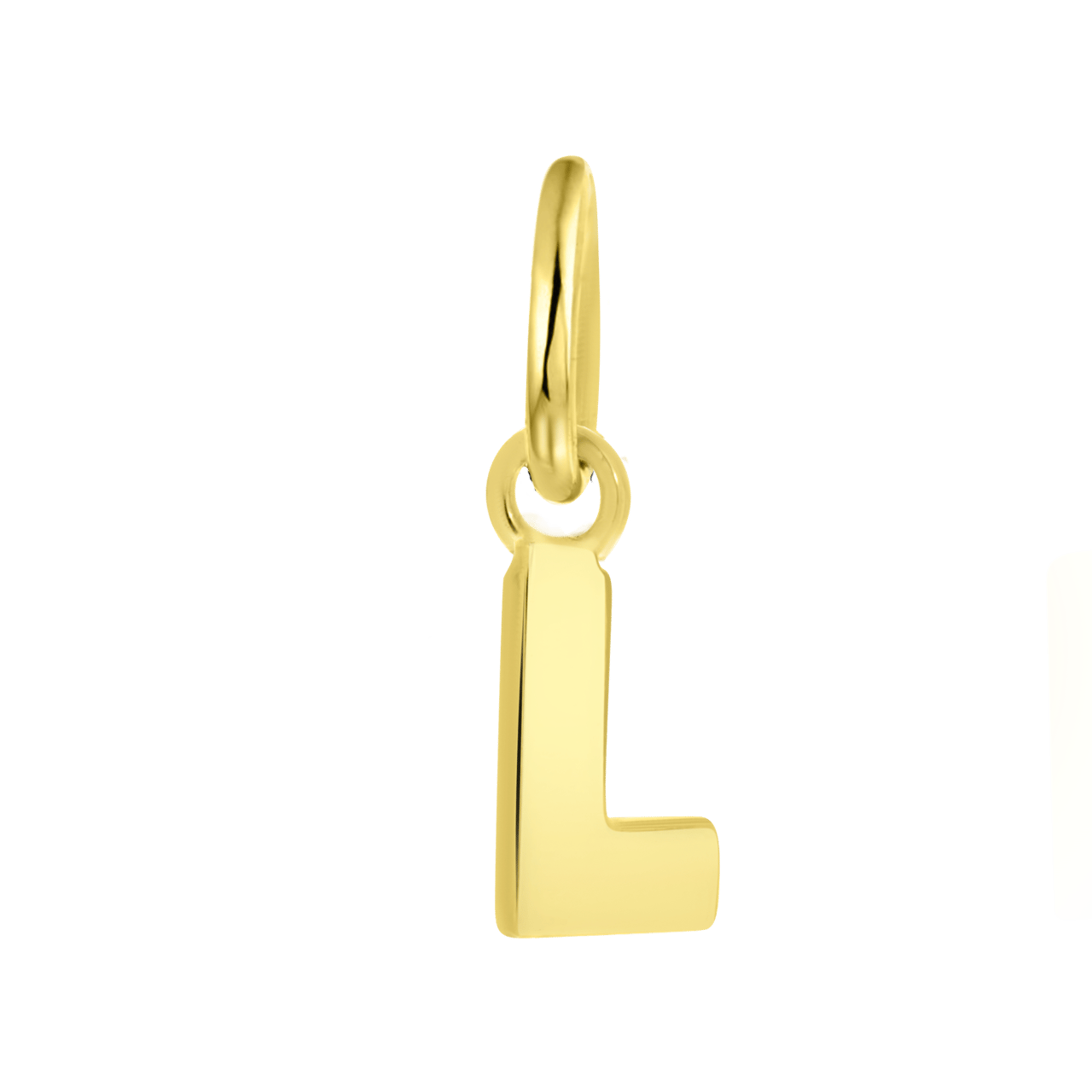 Zilveren goldplated letterhanger voor dames