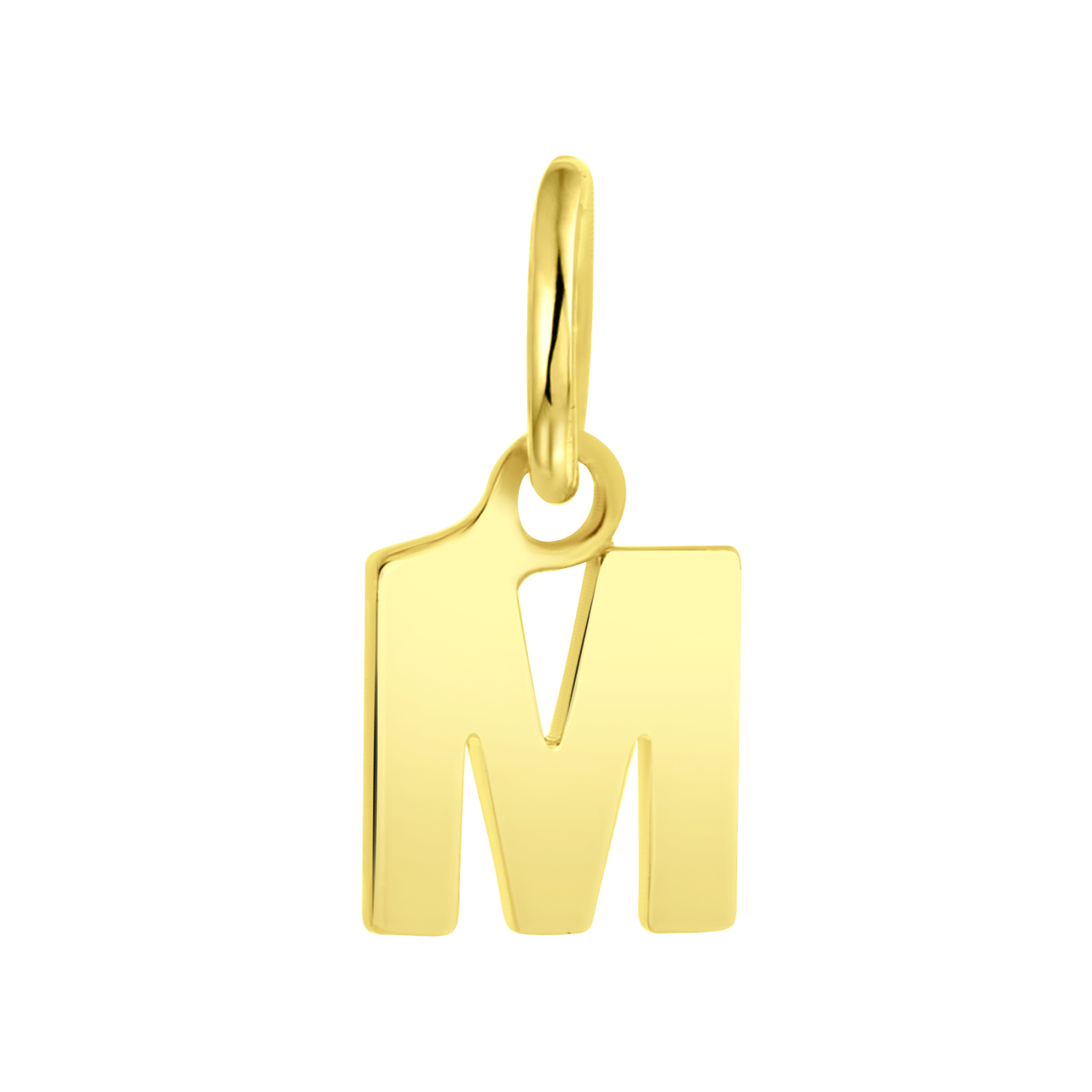 Zilveren goldplated letterhanger voor dames