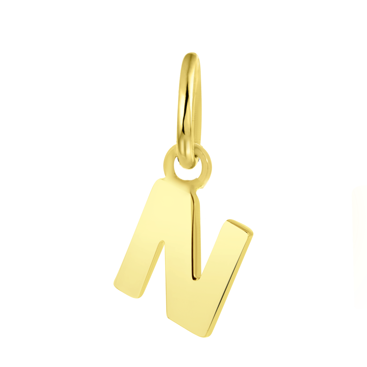 Zilveren goldplated letterhanger voor dames