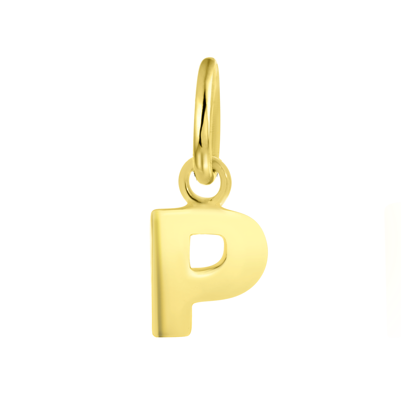 Zilveren goldplated letterhanger voor dames