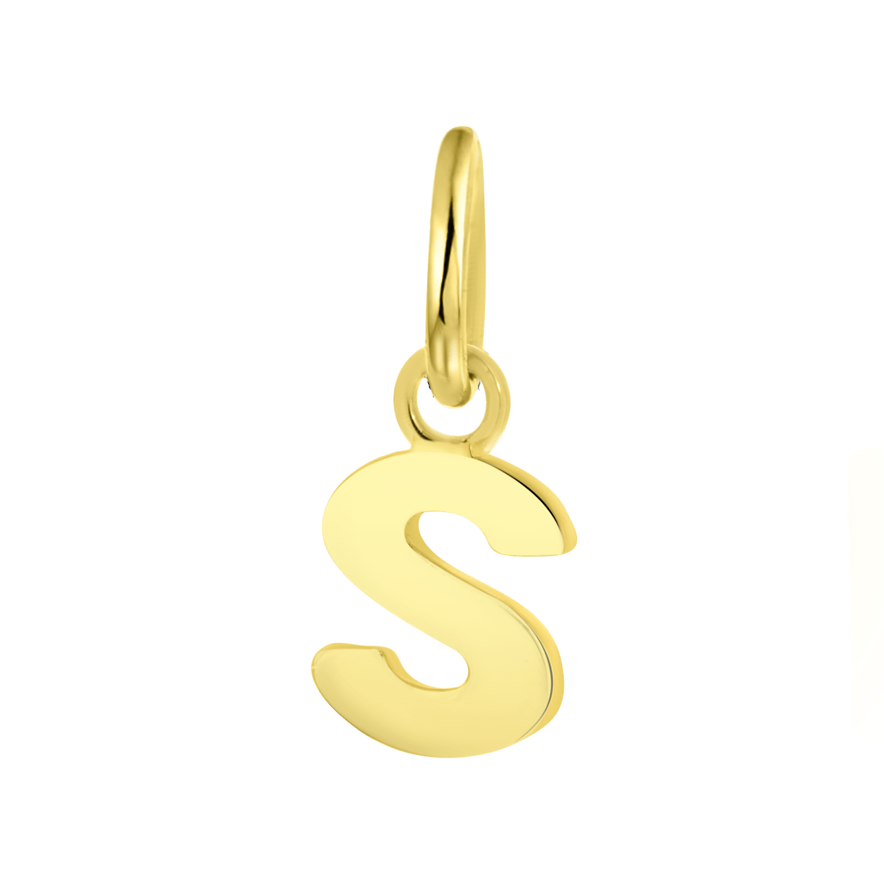 Zilveren goldplated letterhanger voor dames