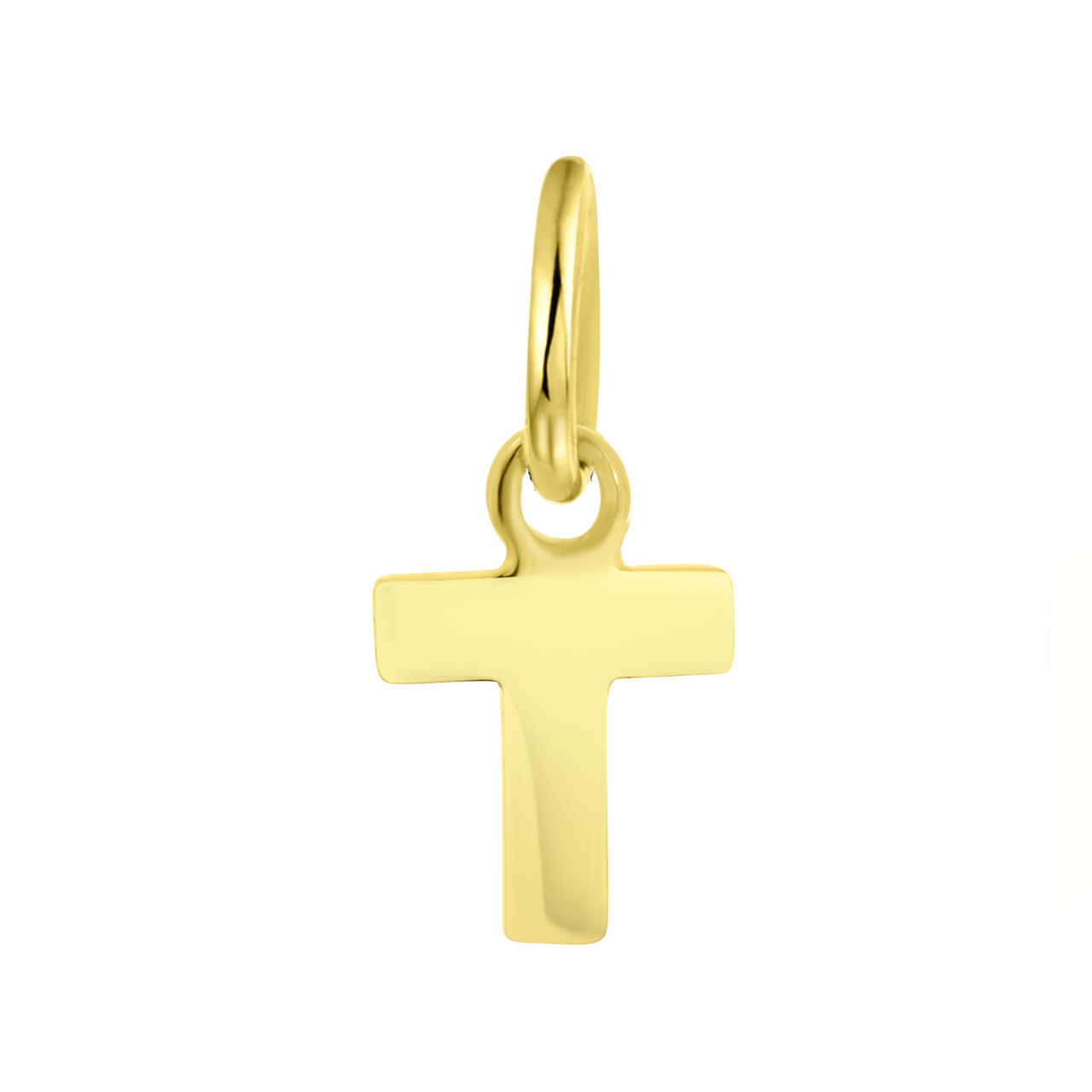 Zilveren goldplated letterhanger voor dames