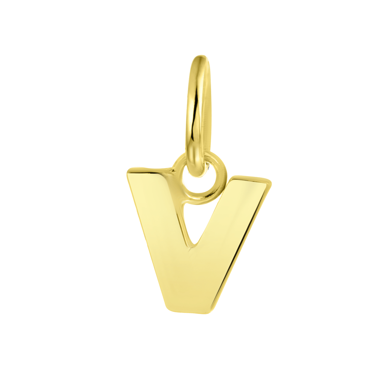 Zilveren goldplated letterhanger voor dames