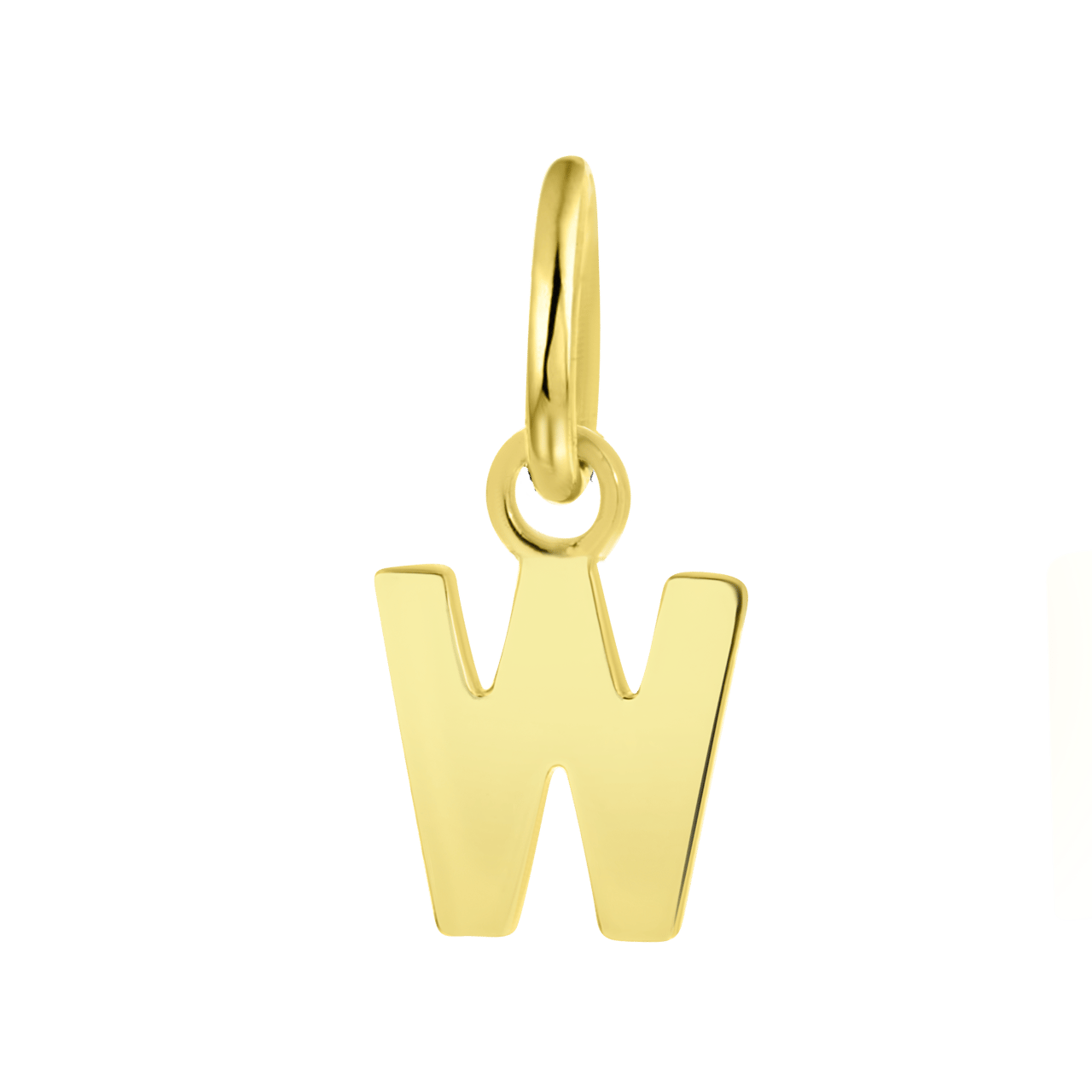 Zilveren goldplated letterhanger voor dames