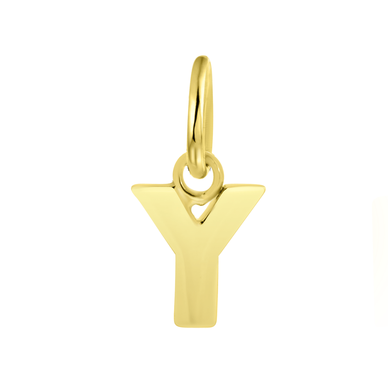 Zilveren goldplated letterhanger voor dames