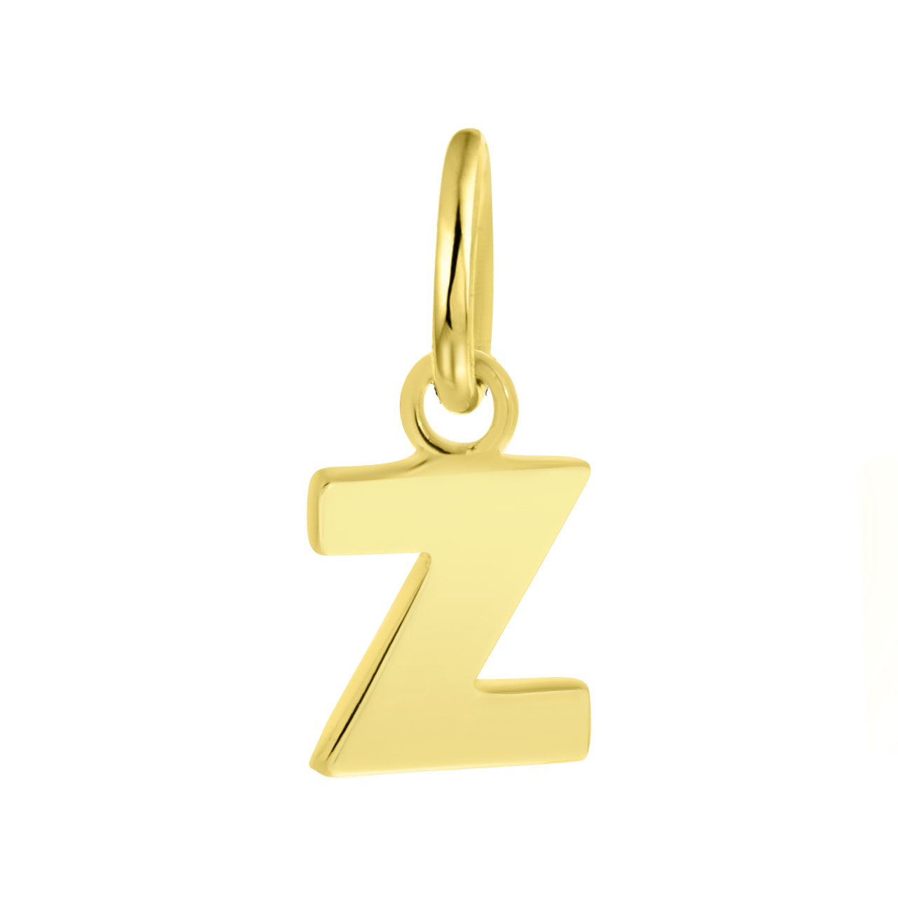 Zilveren goldplated letterhanger voor dames