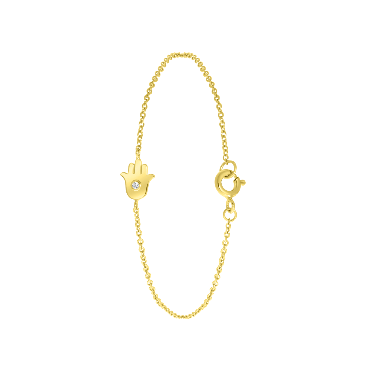 Armband, 925 Silber, vergoldet, Hamsa