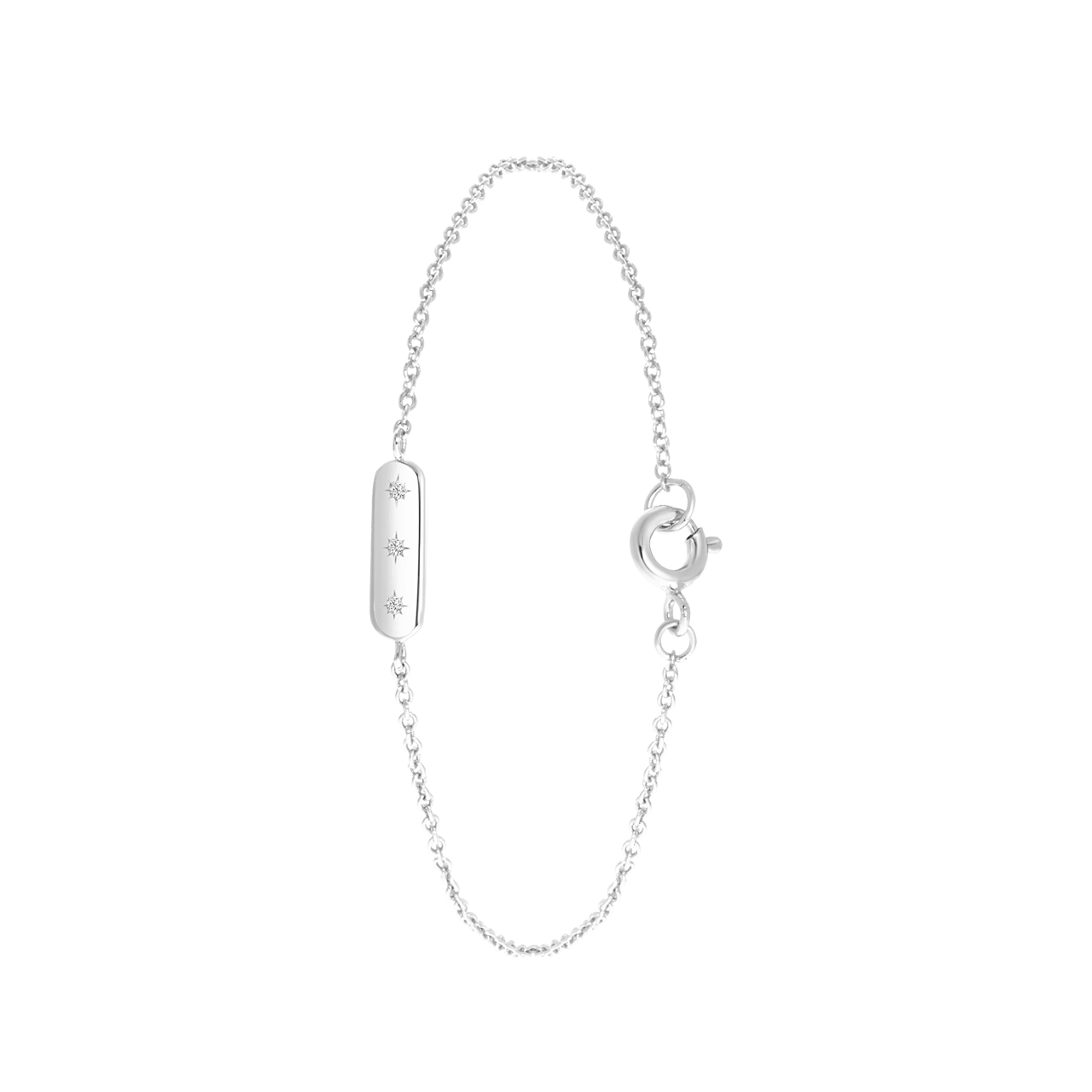 Zilveren armband bar zirkonia
