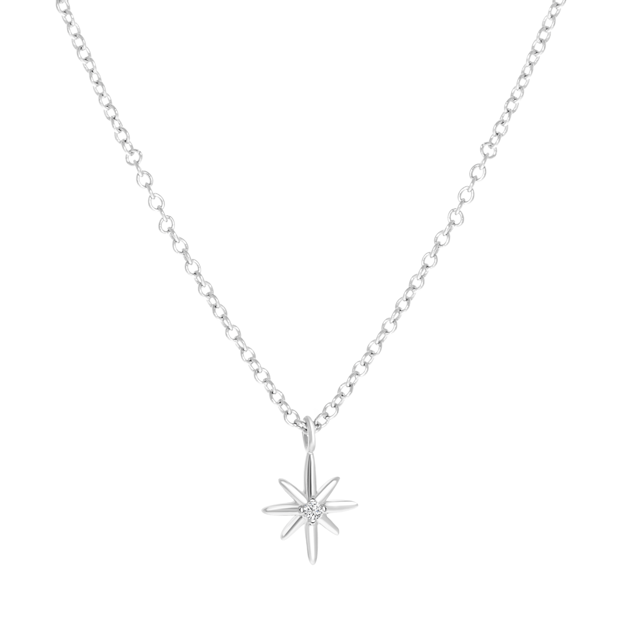 Kette, 925 Silber, mit Stern-Anhänger