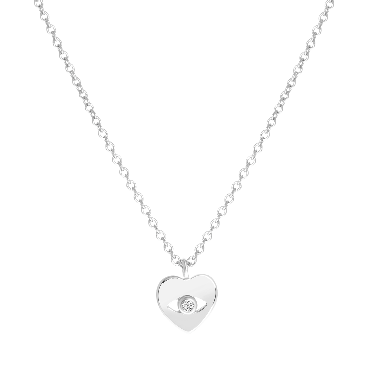 Zilveren ketting met hanger hart