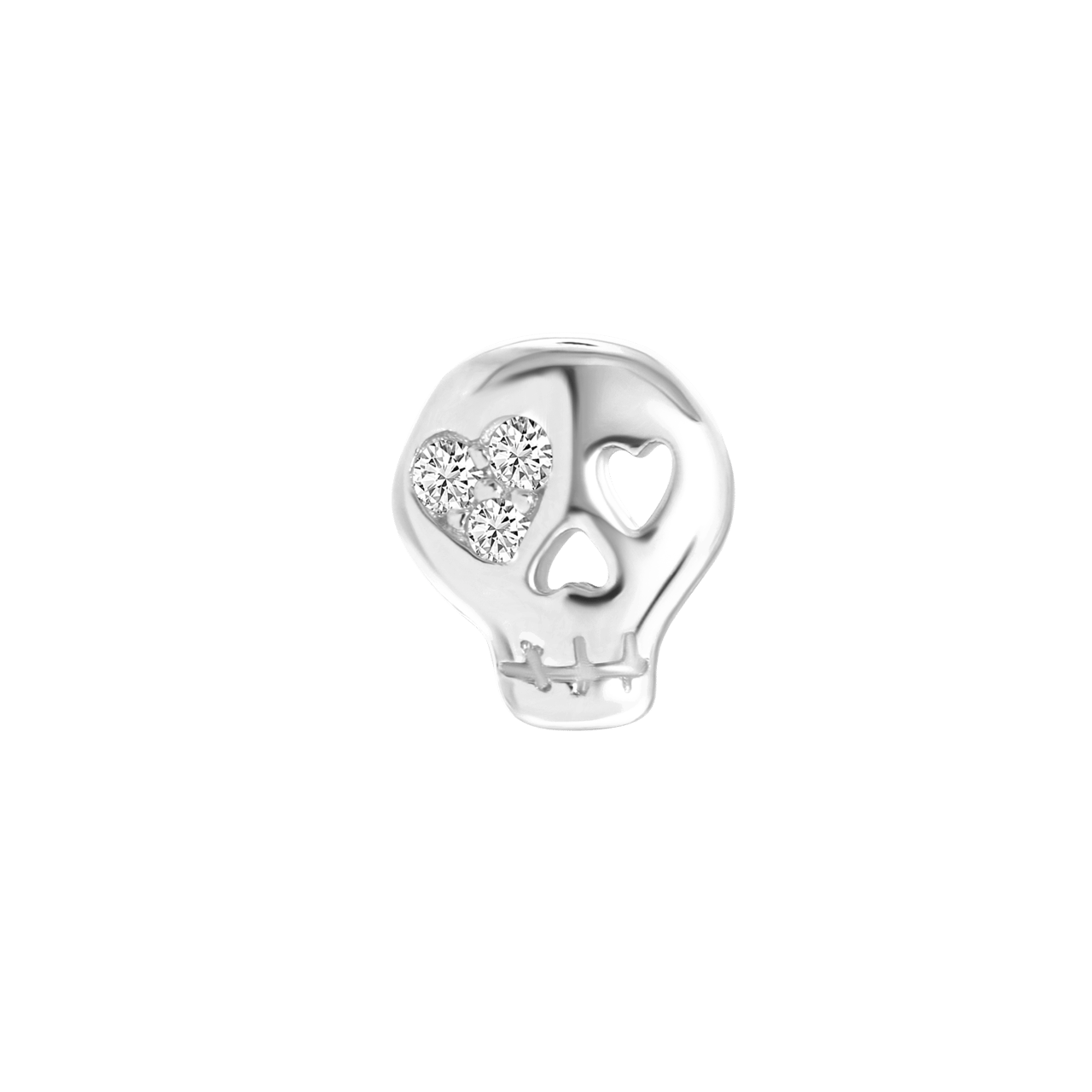 Ohrstecker, 925 Silber, Totenkopf
