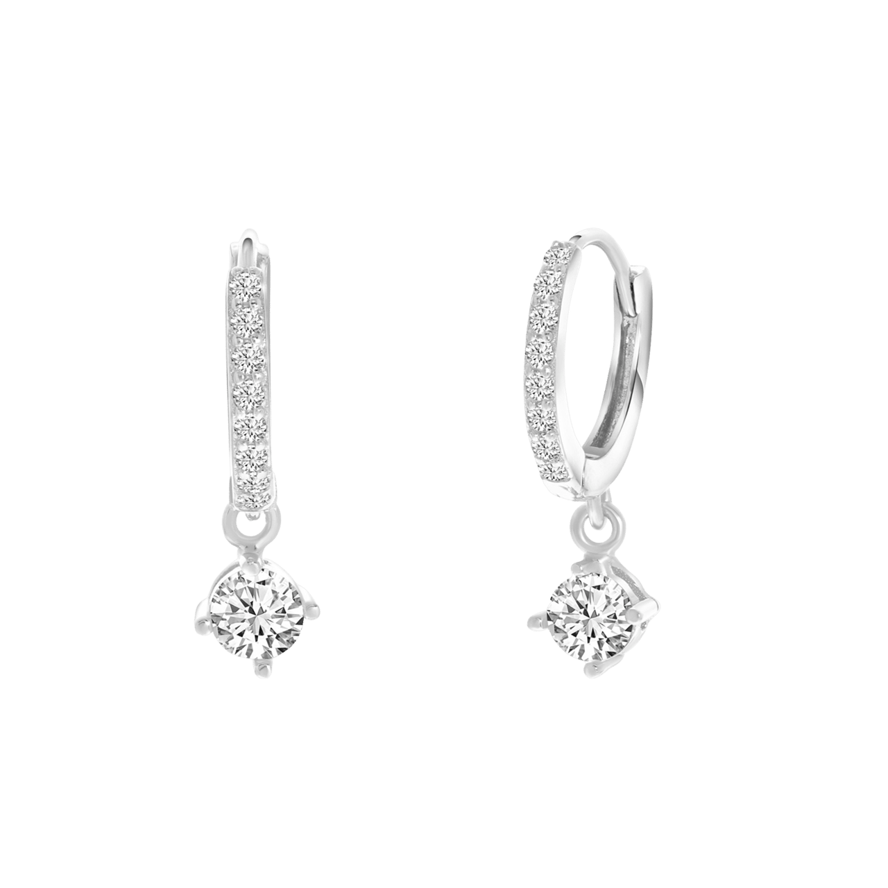 Ohrringe, 925 Silber, mit Anhänger, Zirkonia