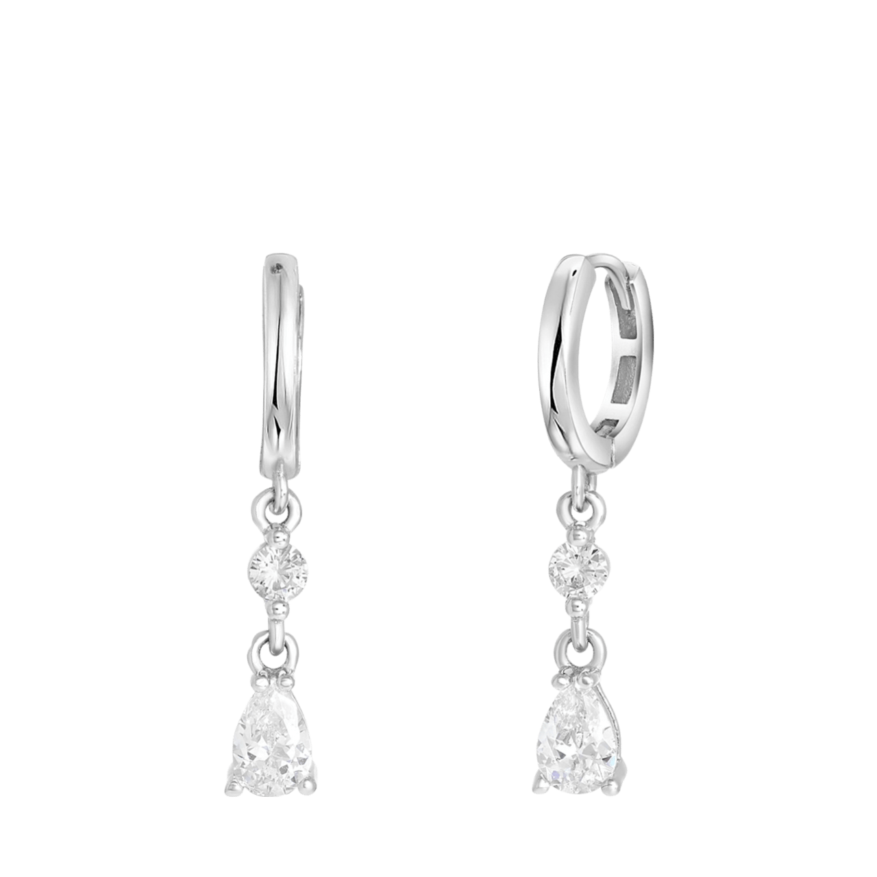 Ohrringe, 925 Silber, mit Anhänger, Tropfen