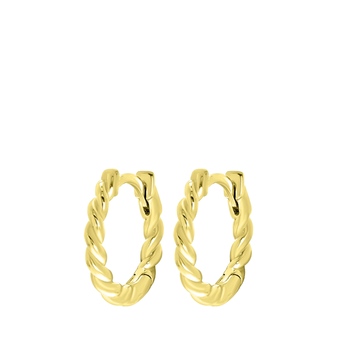 Ohrringe, 925 Silber, vergoldet, Drehoptik