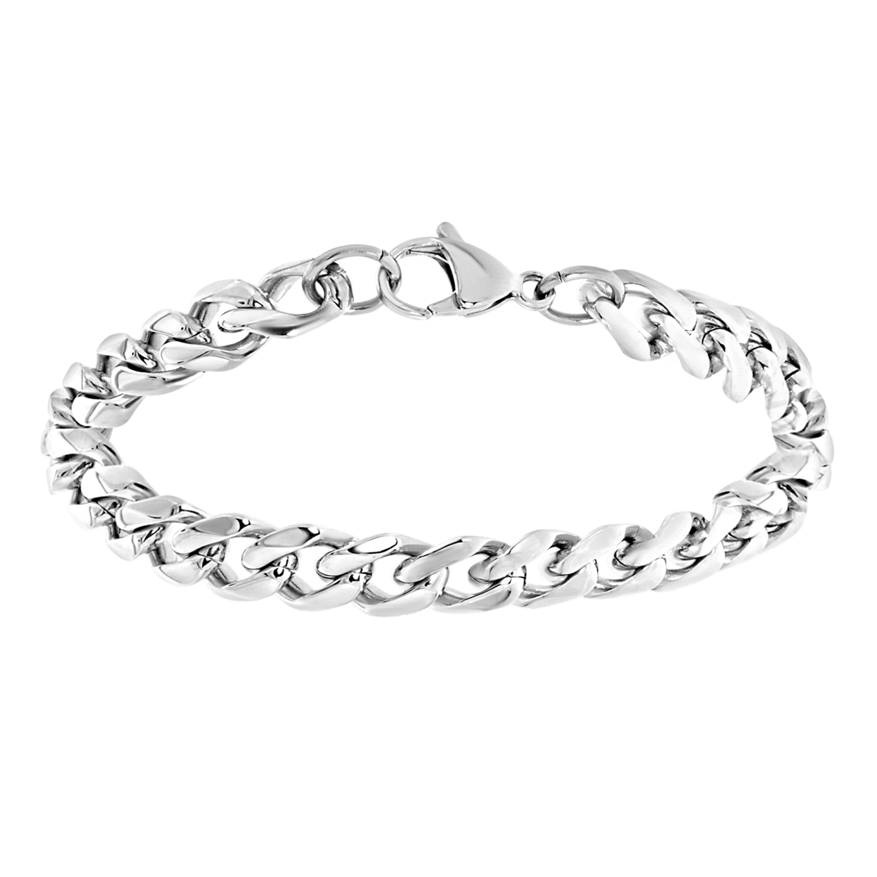 Gerecycleerd stainless steel armband gourmetschakel