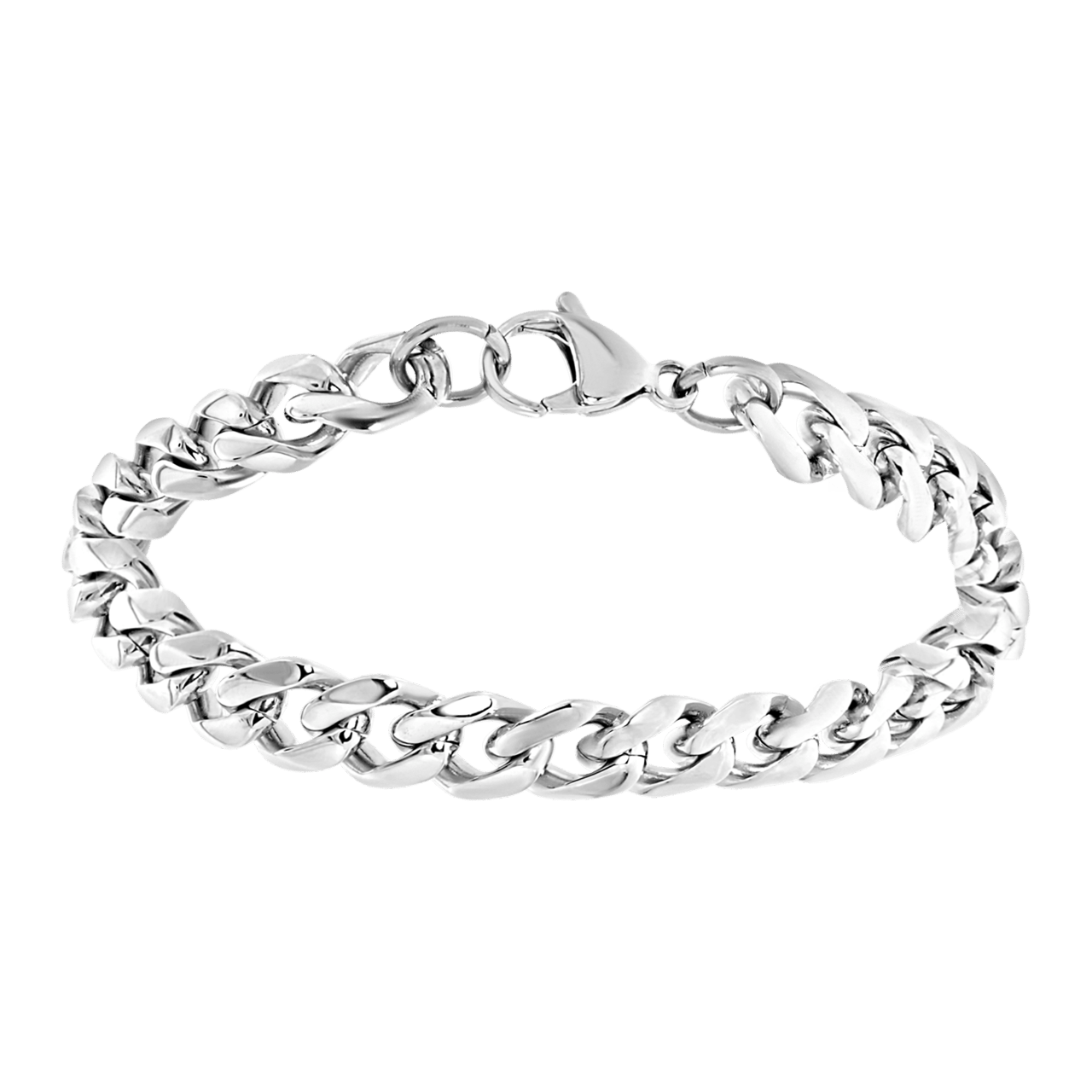 Gerecycleerd stalen armband gourmetschakel