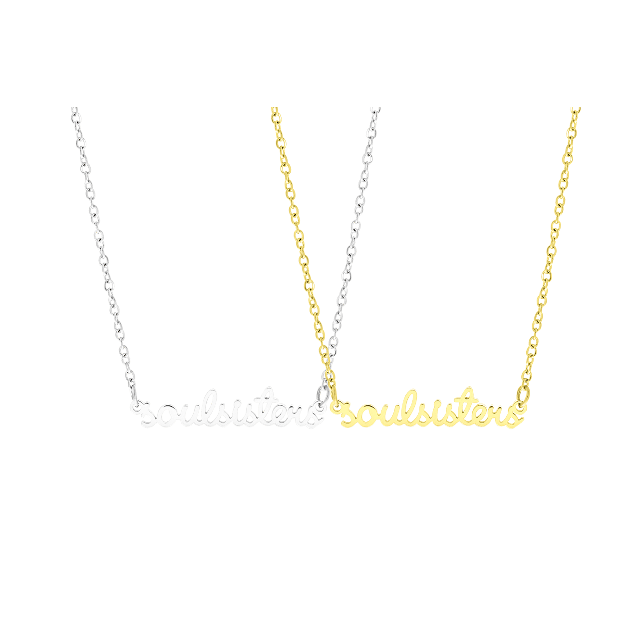 Stainless steel goldplated ketting voor dames