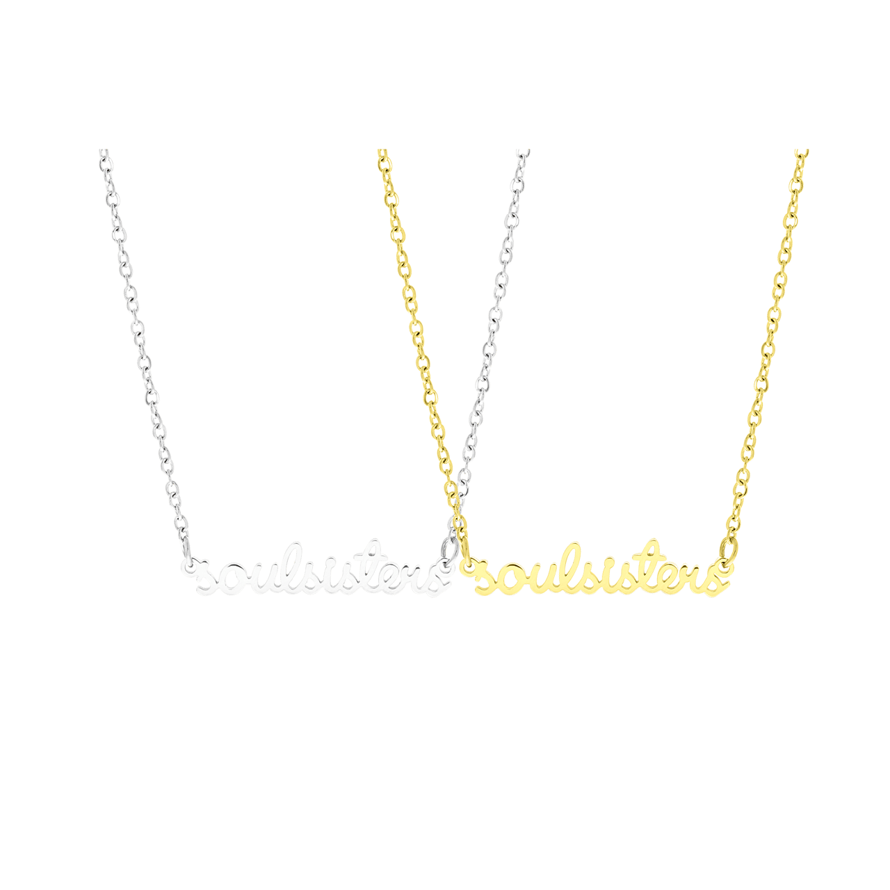 Stalen goldplated ketting voor dames