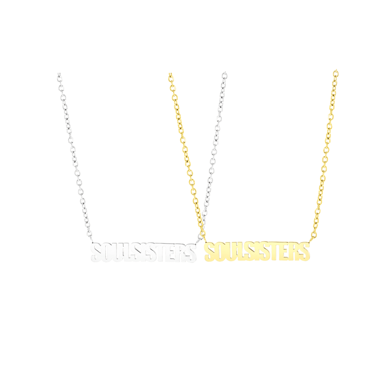 Stainless steel kettingen stainless steel/goldplated Soul sisters
