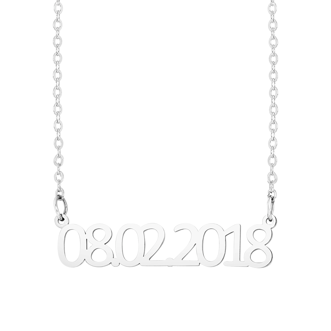 Stainless steel ketting datum voor dames