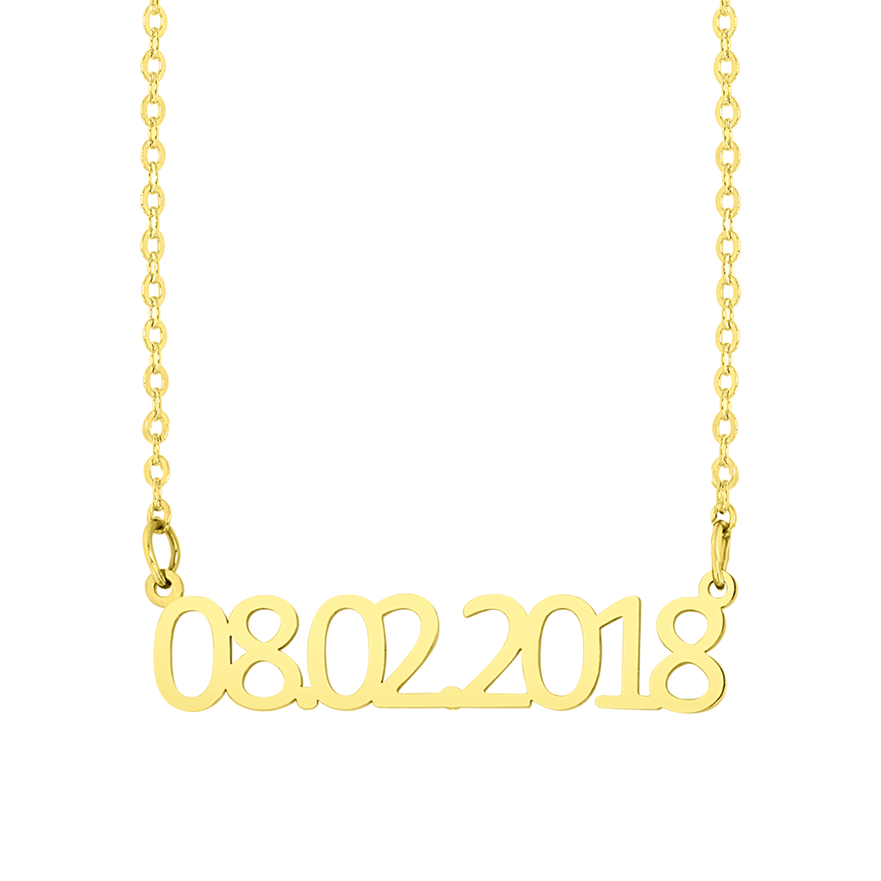 Stalen goldplated ketting met hanger voor dames