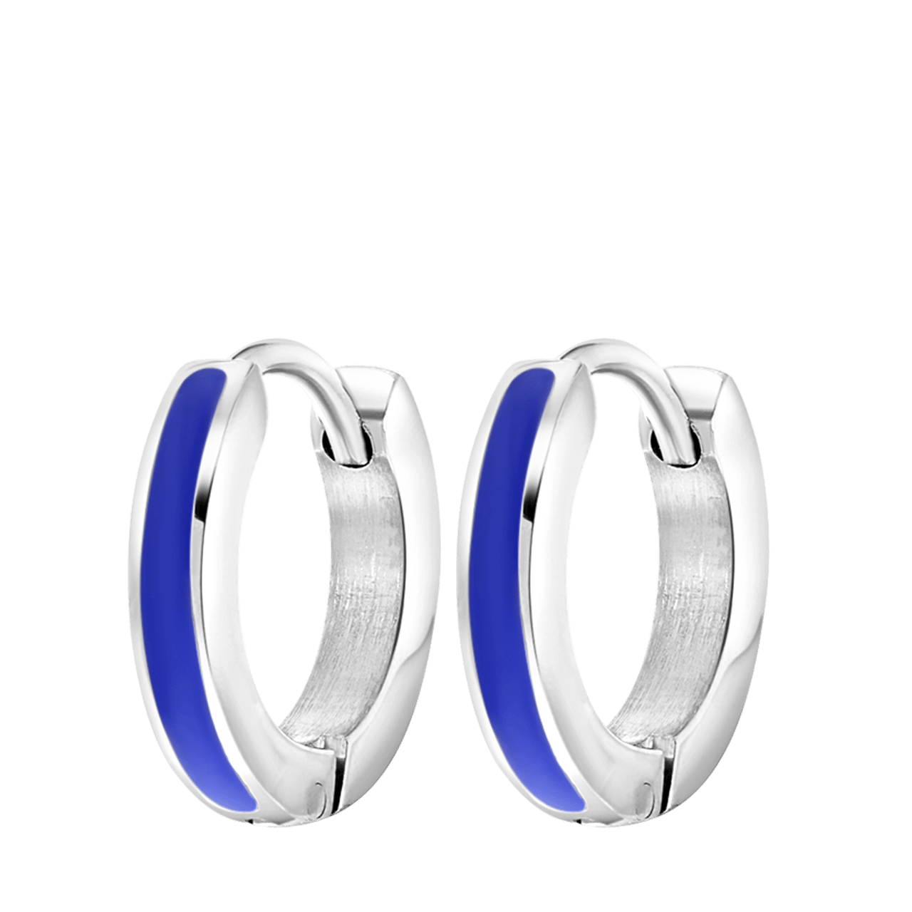 Gerecycleerd stainless steel kinderoorbellen met emaille sapphire