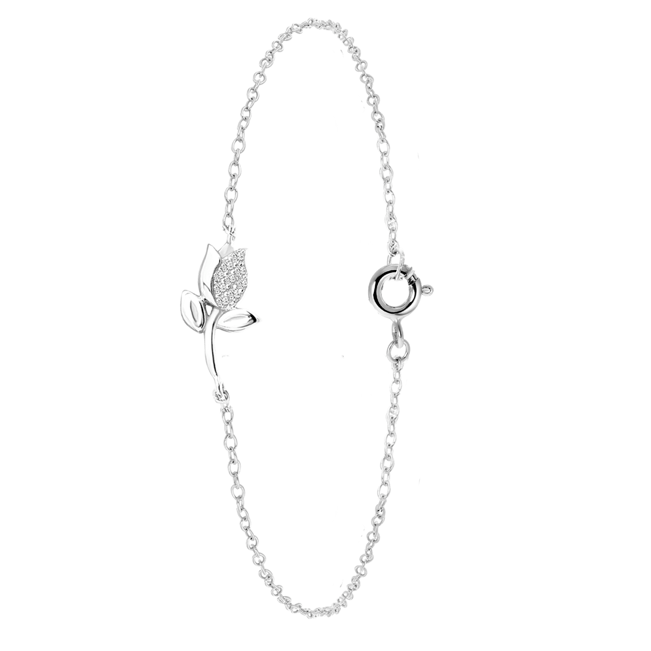 Armband, 925 Silber, Tulpe