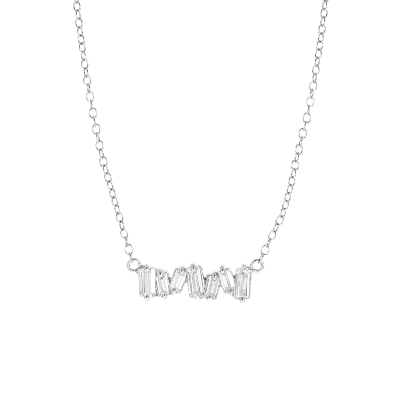 Zilveren ketting met hanger zirkonia