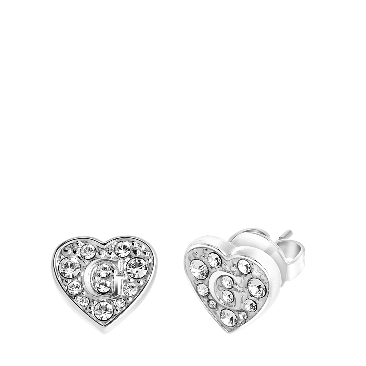 Guess stainless steel oorbellen hart G SHINE