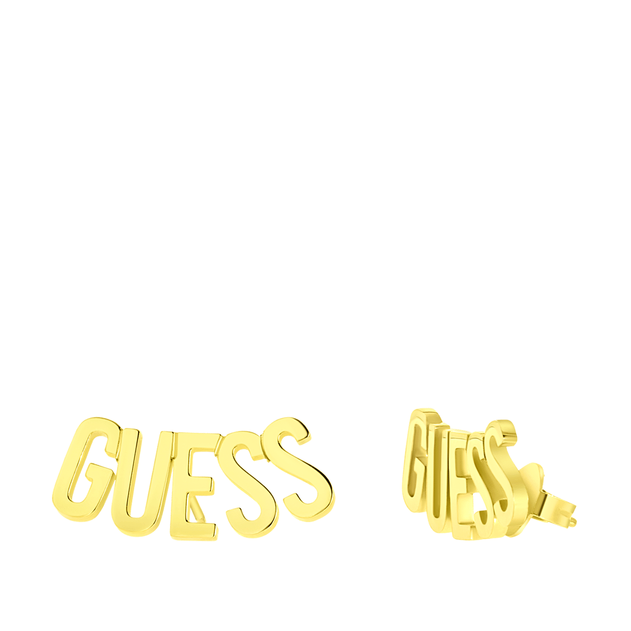 Guess stalen goldplated oorbellen LOS ANGELES