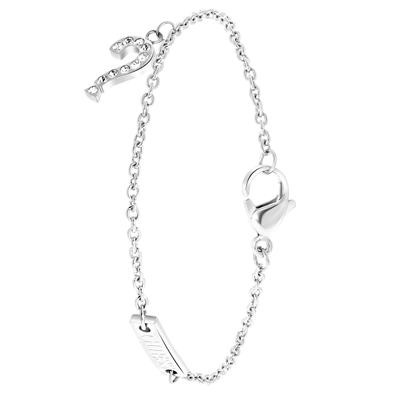 Guess stalen armband vraagteken LOS ANGELES