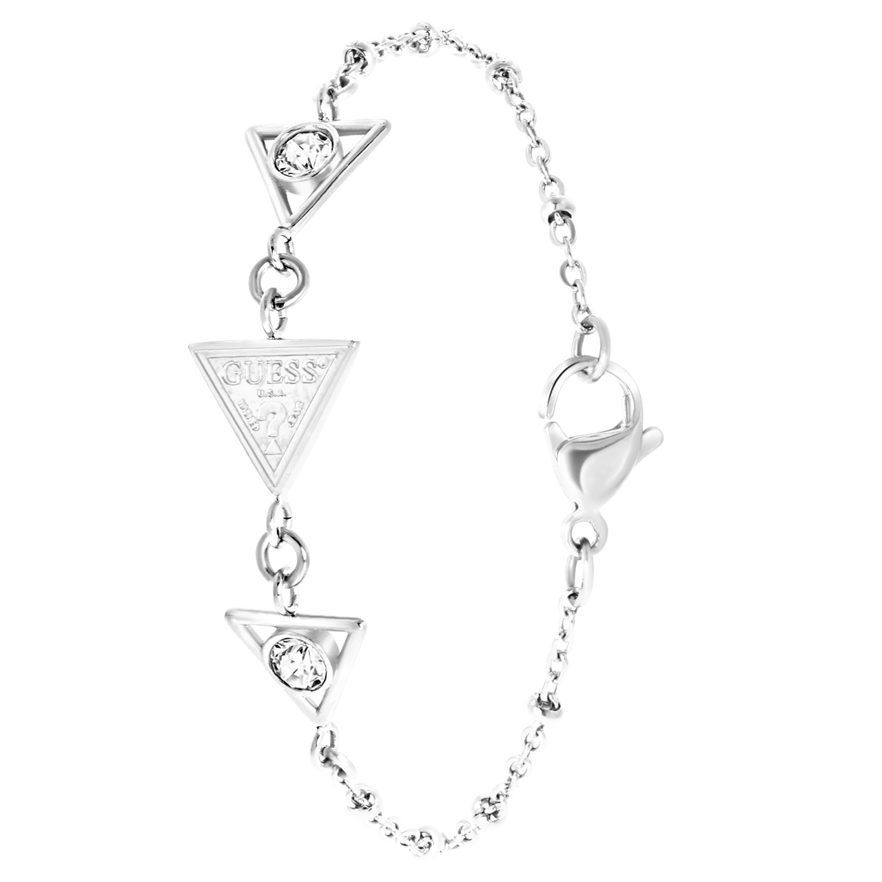 Guess stalen armband driehoek QUEEN OF HEART