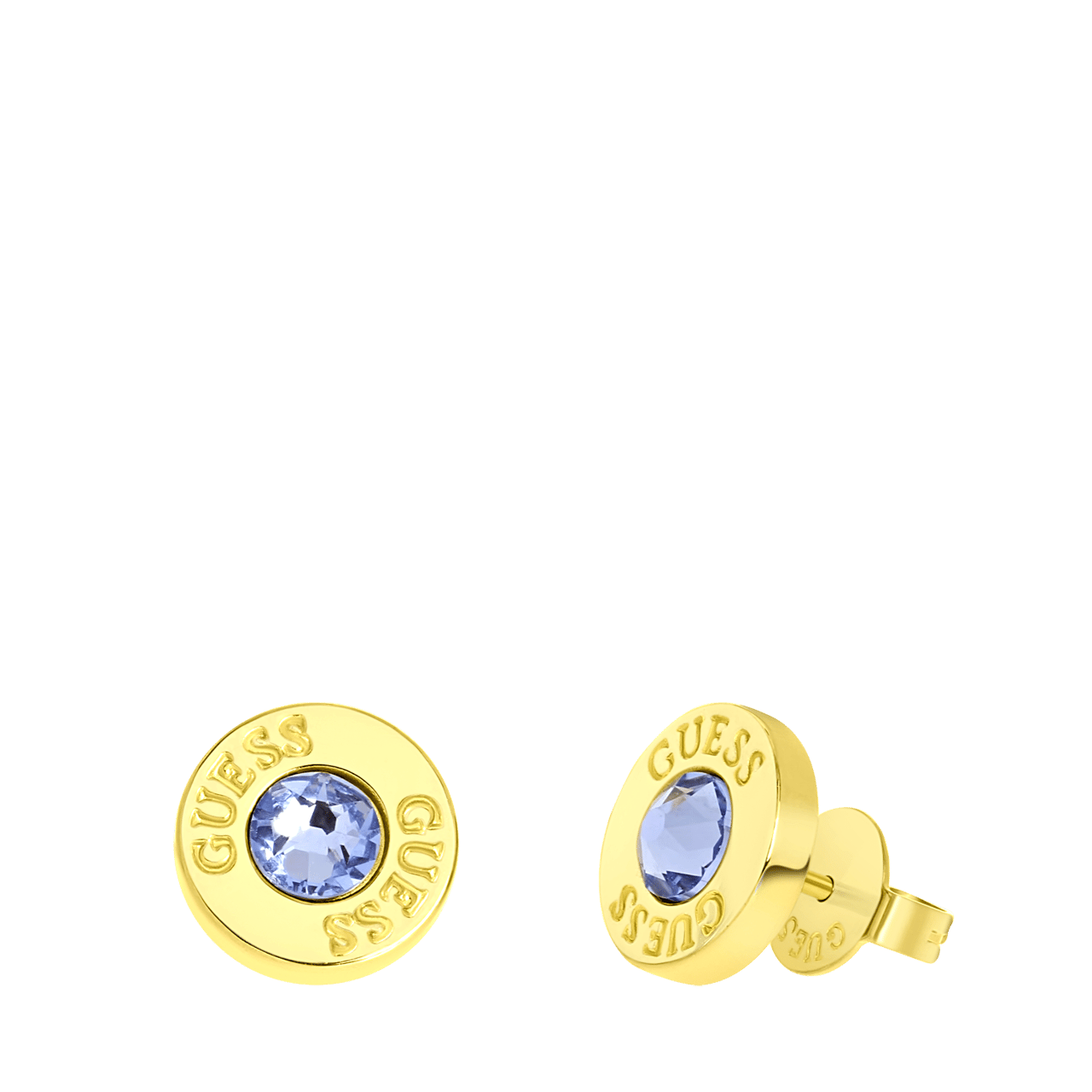 Guess stalen goldplated oorbellen SHINY CRYSTALS