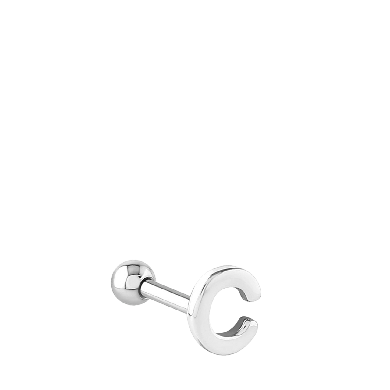 Stainless steel helixpiercing letter