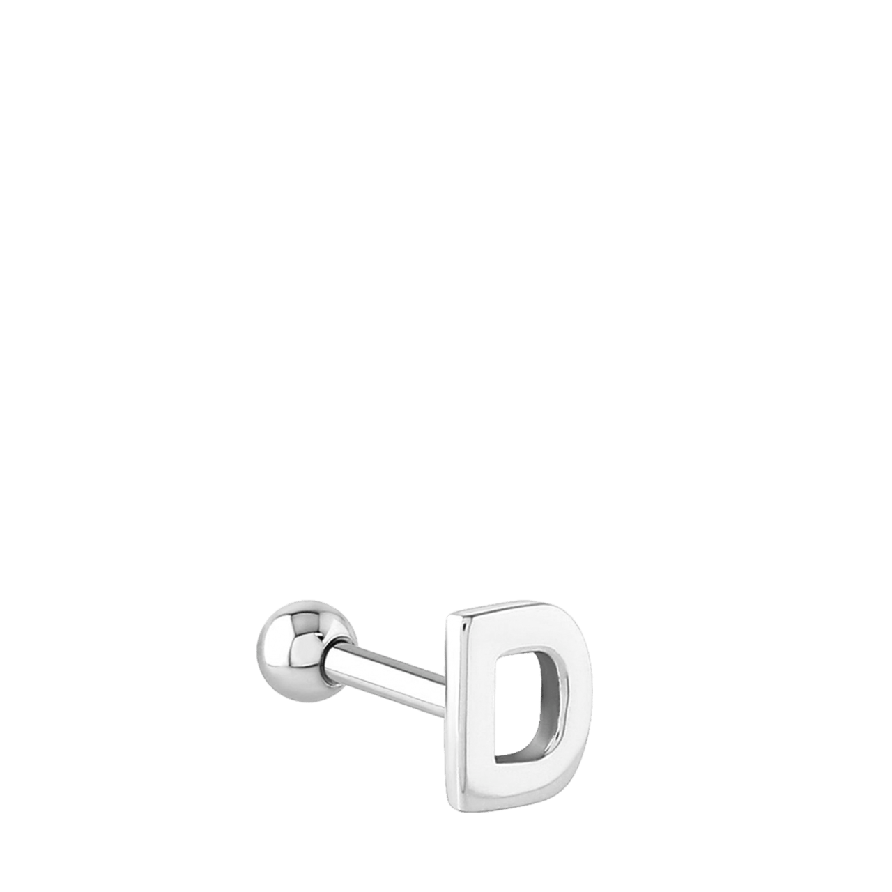 Stainless steel helixpiercing letter