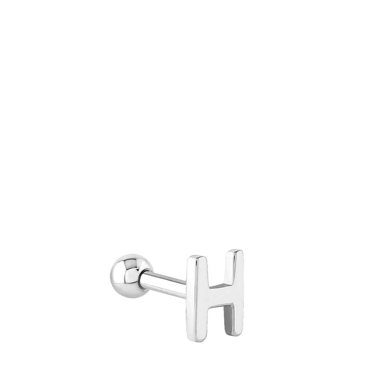 Stainless steel helixpiercing letter