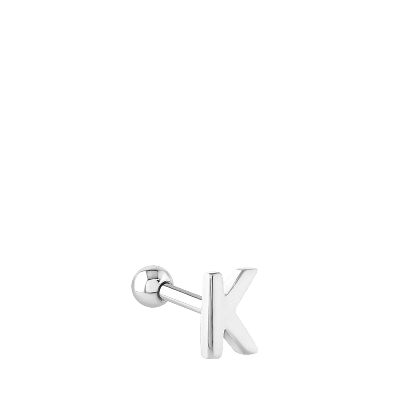 Stainless steel helixpiercing letter