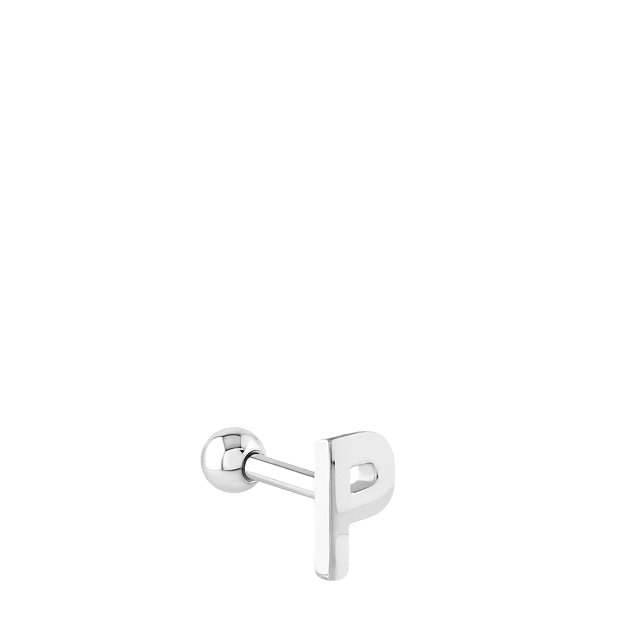 Stalen helixpiercing letter