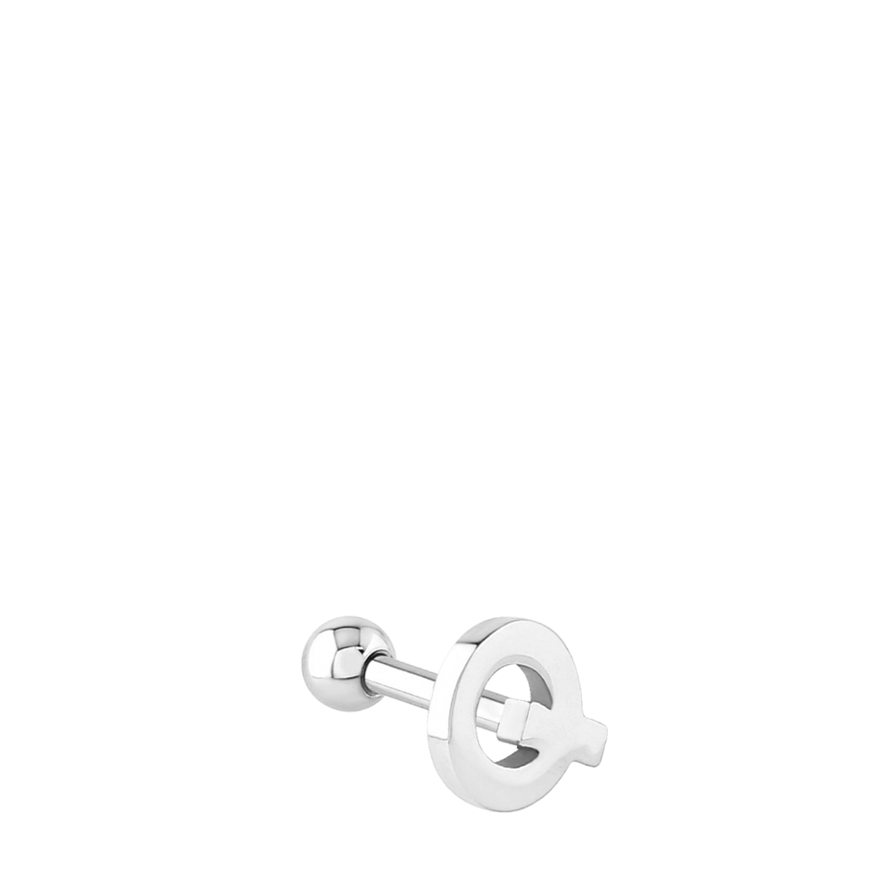 Stainless steel helixpiercing letter