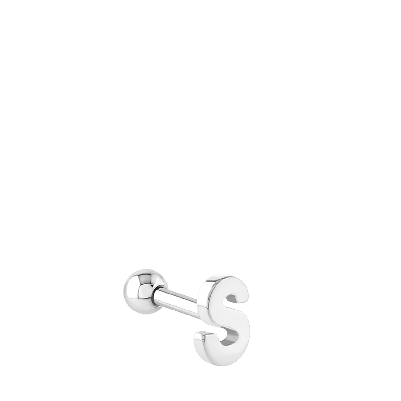 Stainless steel helixpiercing letter