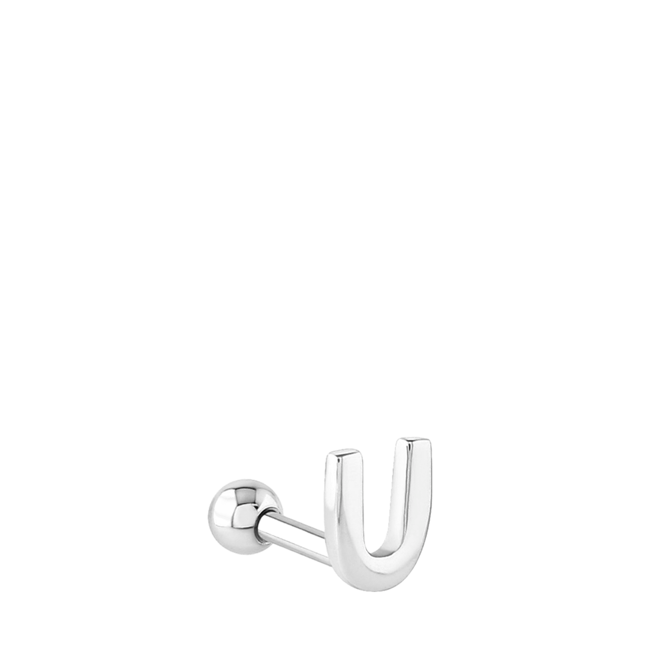 Stainless steel helixpiercing letter