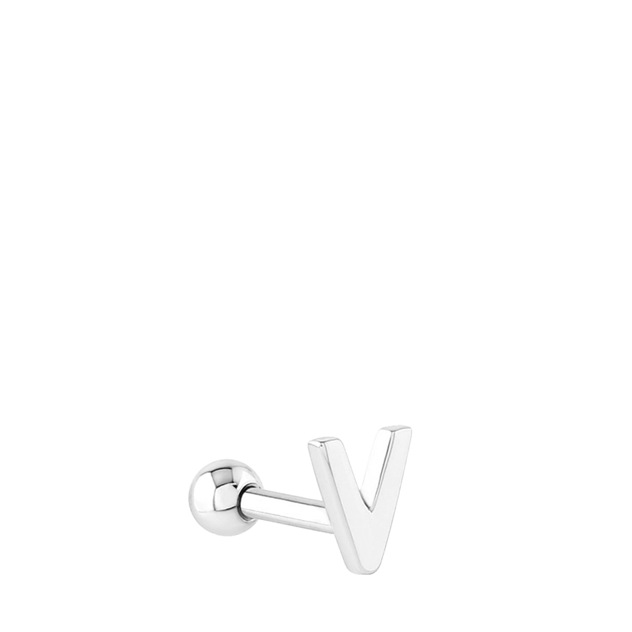 Stainless steel helixpiercing letter