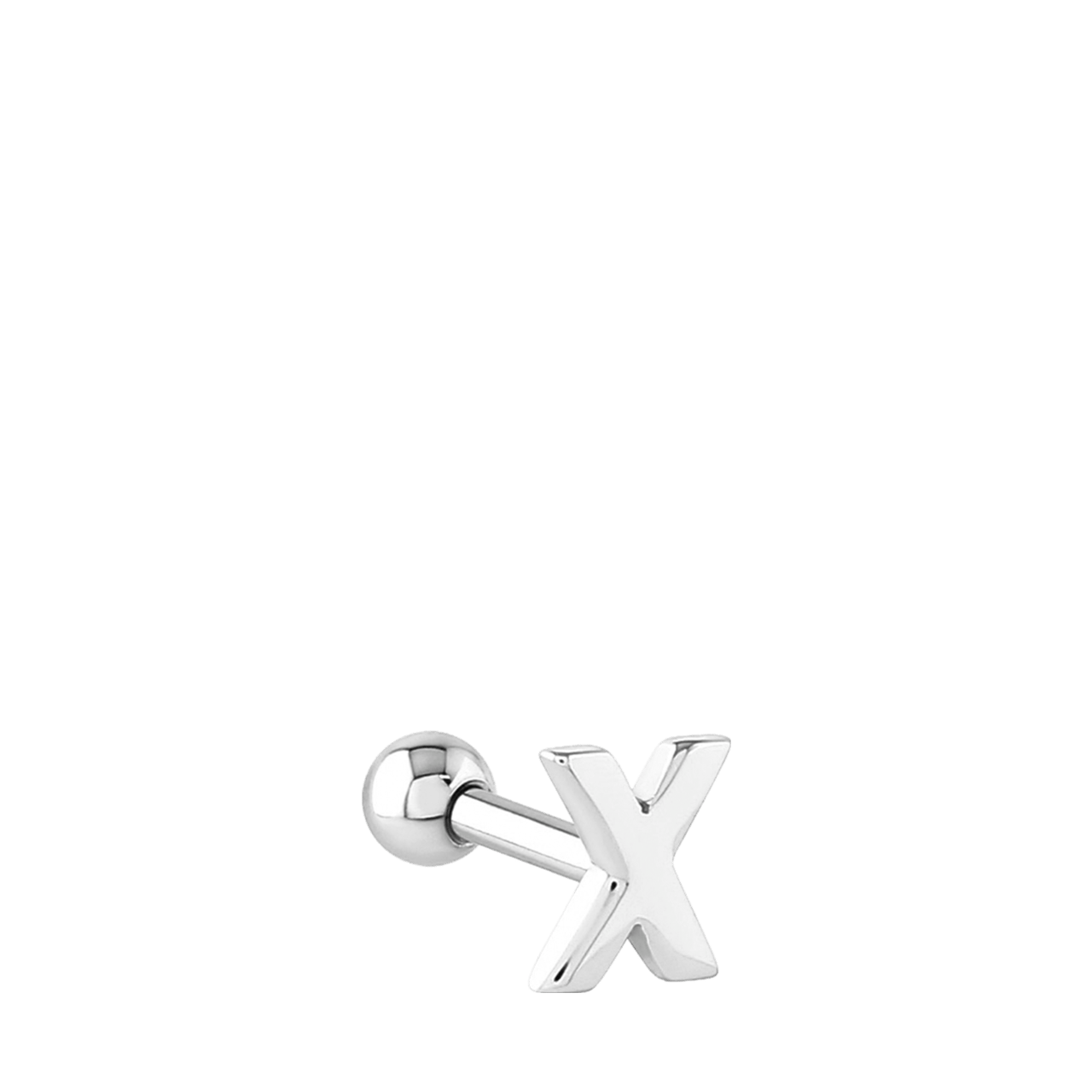 Stalen helixpiercing letter